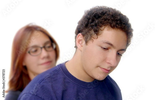 two teenagers isolated