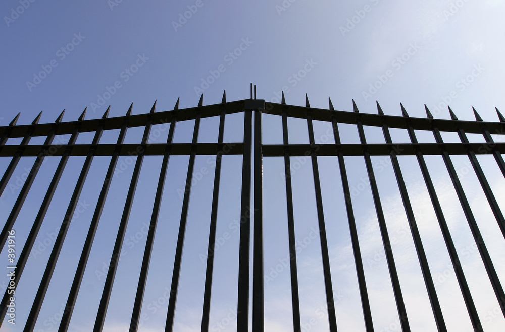 Photography black steel gates