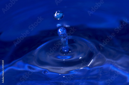 drop and blue water