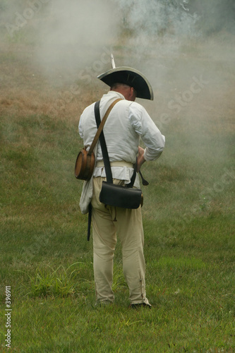 colonial militiaman--revolutionary war reenactment photo