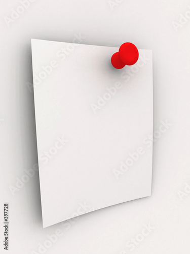 sticky note - red pin