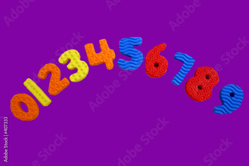 numbers on purple