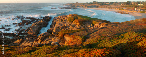 bean hollow state beach at northern california at sunset