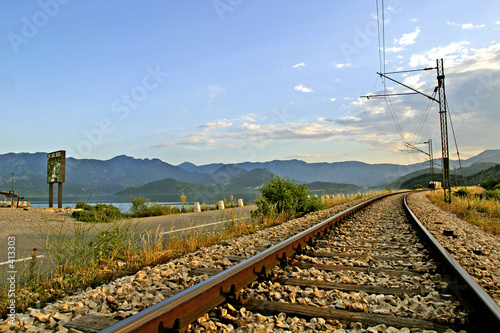 empty railroad track
