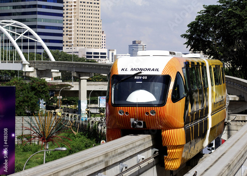 Obraz na płótnie malaysia, kuala lumpur: monorail