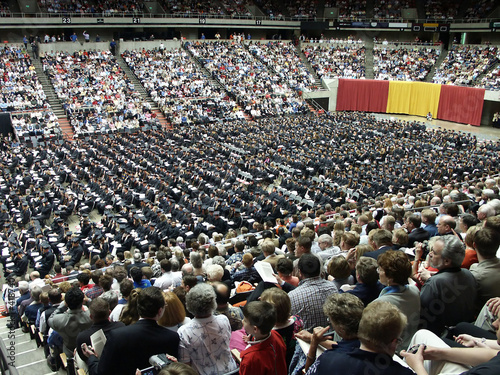 graduation crowd photo