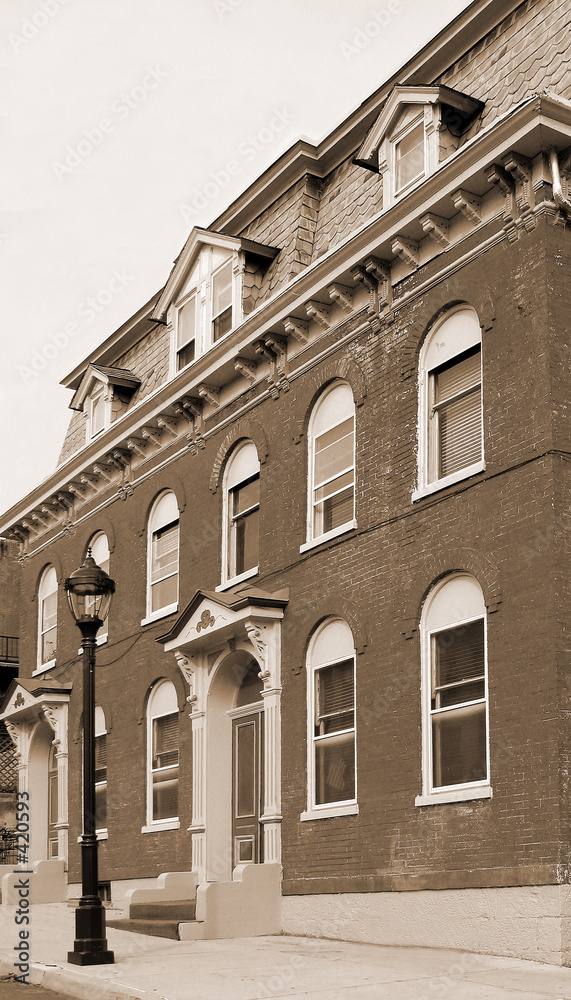 an old brick building