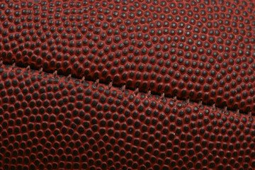 macro of football with seam