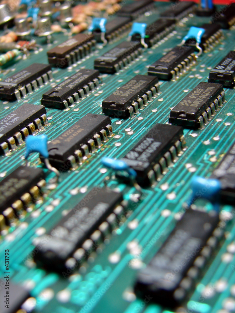 circuit board with components circuit board with components