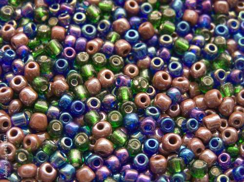 multi-coloured beads, background from beads