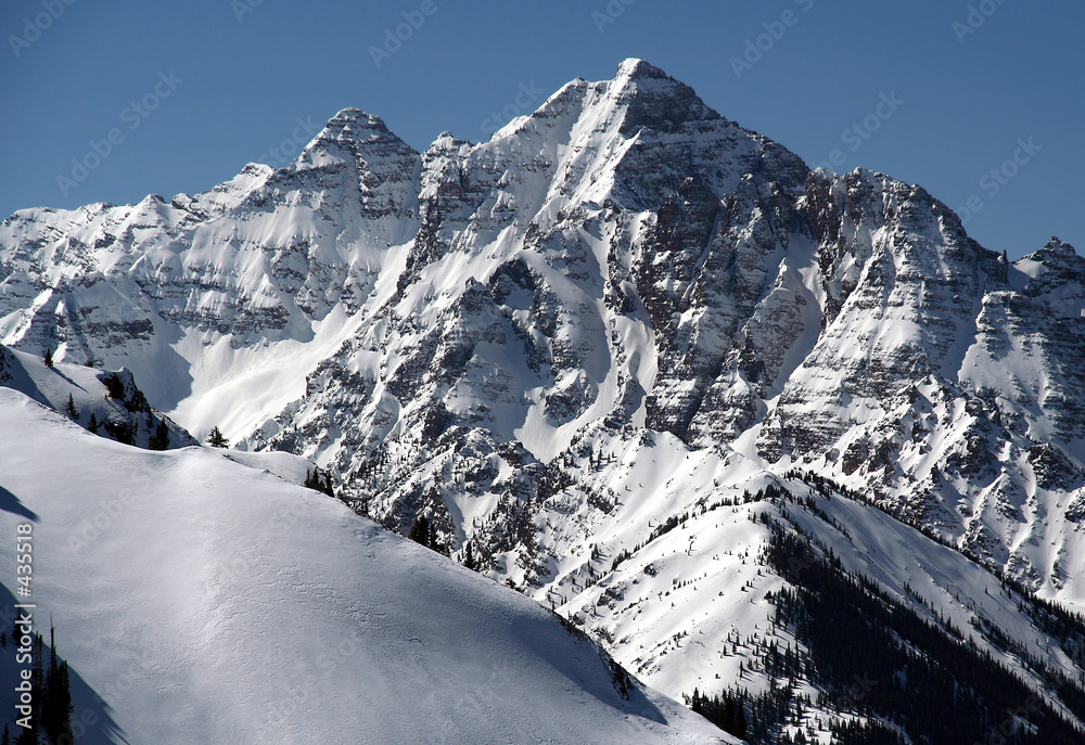 pyramid peak in winter Stock Photo | Adobe Stock