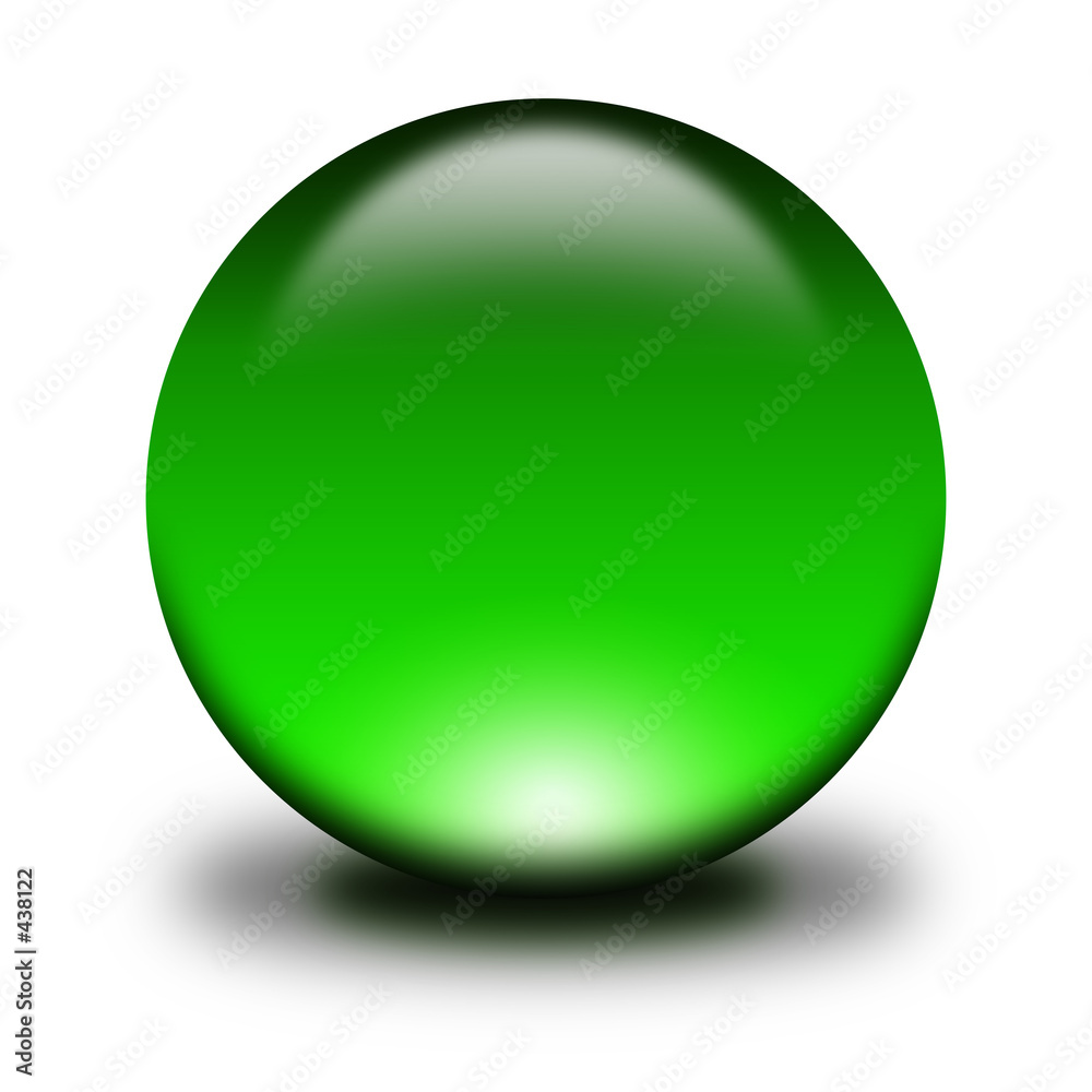 glass sphere green