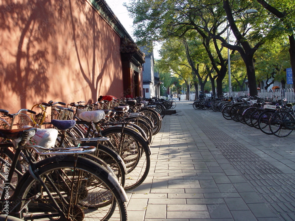 bicycles in beijing - landscape shot