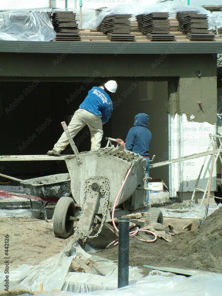 stucco workers, construction