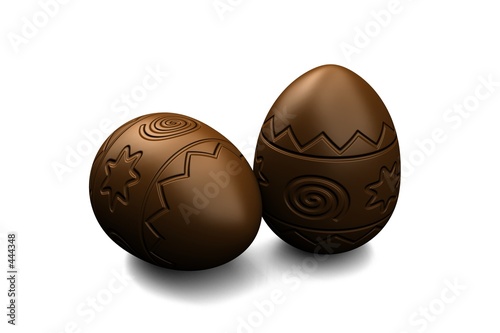 chocolate easter eggs photo