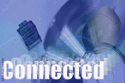 connected 3d network illustration