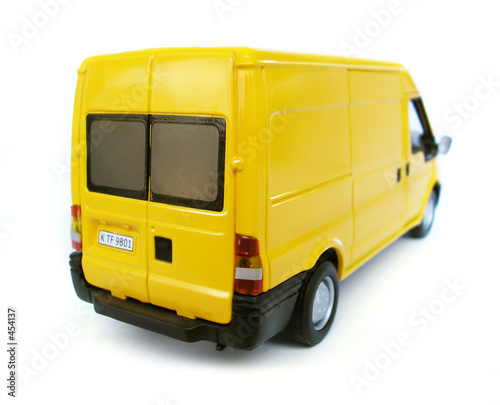 yellow model car - van. toy