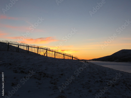 fence at dusk, glenshee © Stephen Finn