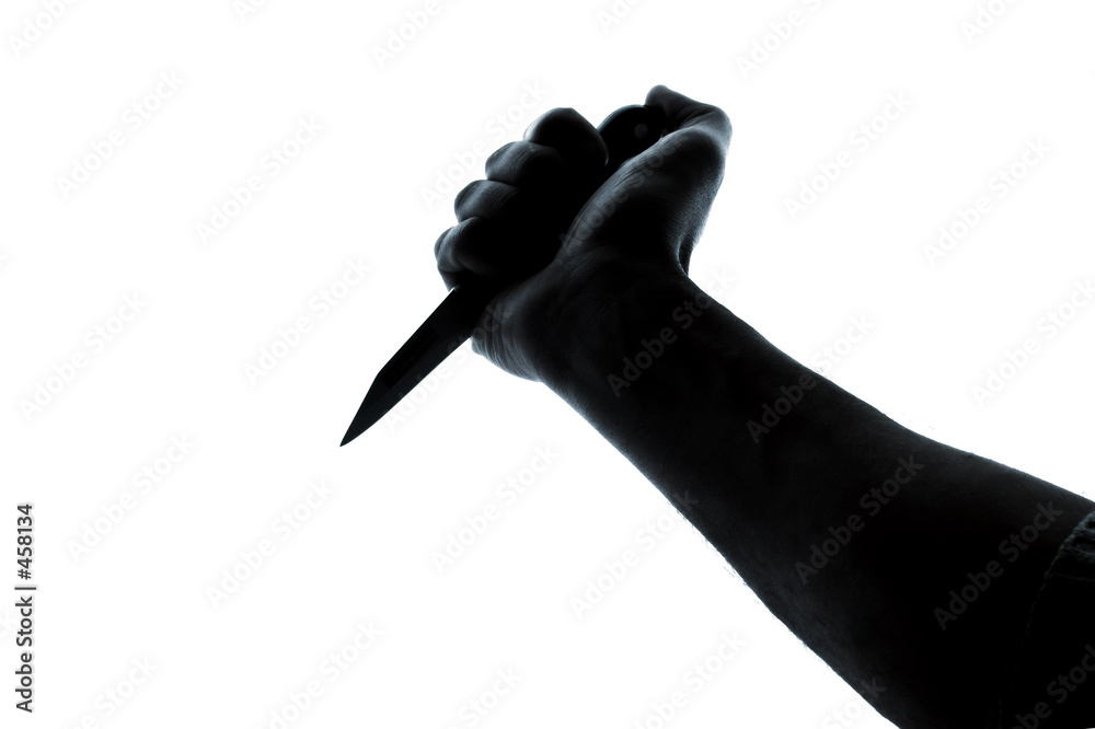 Foto hand with a knife
