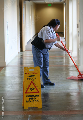 janitor mopping photo