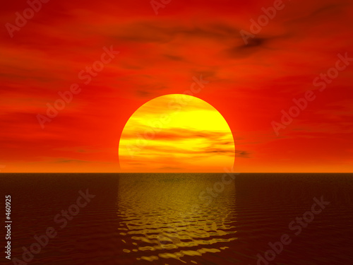 Fototapeta Naklejka Na Ścianę i Meble -  sunset render