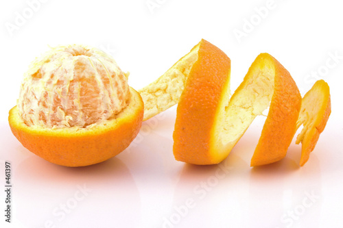 orange pealed