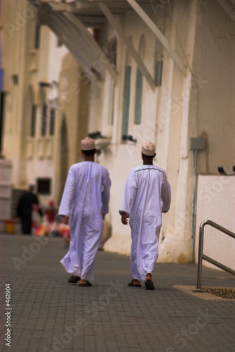 oman people working in old town