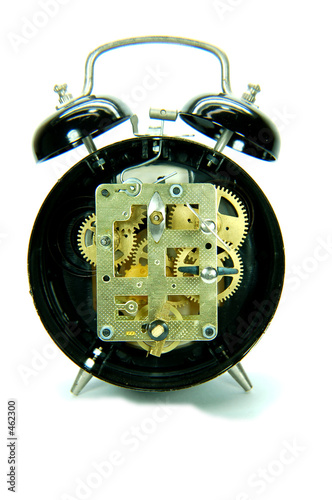 mechanical clock internal view photo