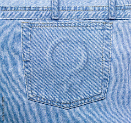 femenine jeans pocket photo