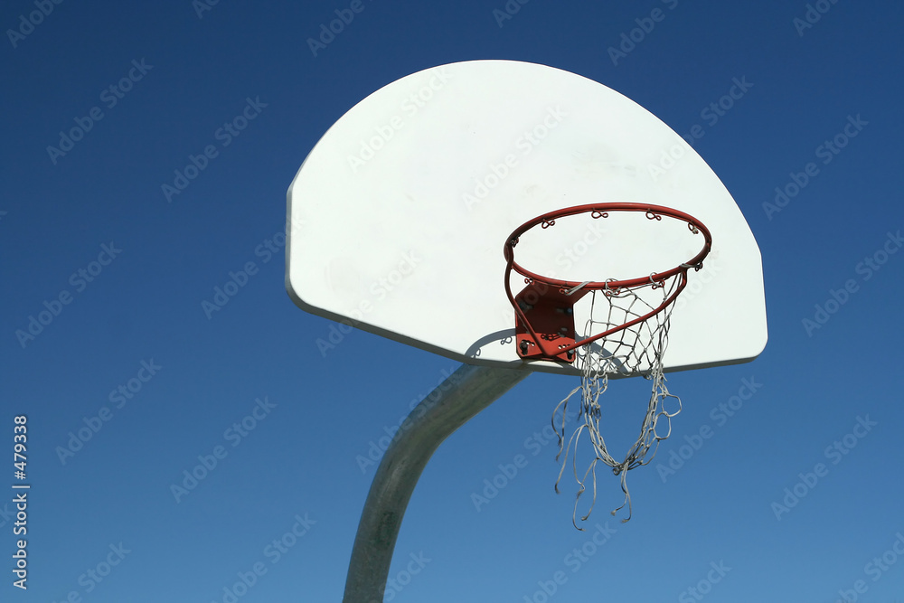 Fototapeta premium basketball backboard with ripped net