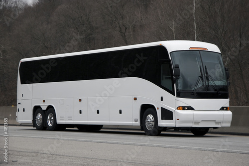 white bus