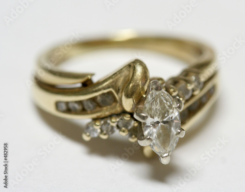 isolated diamond ring