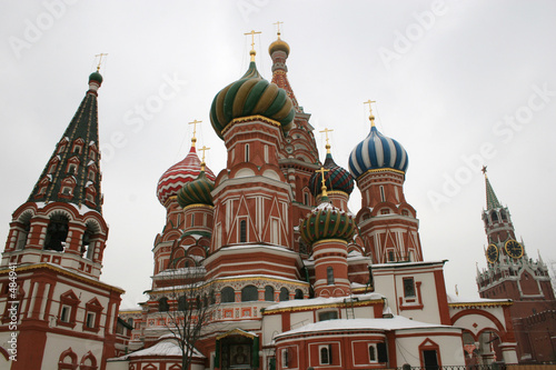 saint basil   s cupolas  moscow  russia