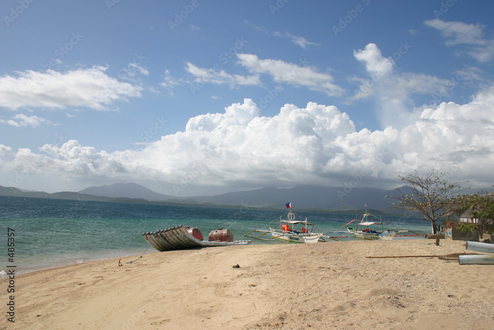 Fototapeta premium clouds over an island