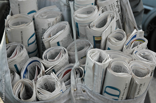newspapers  ready to be delivered