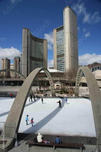 Photography toronto city hall skating rink