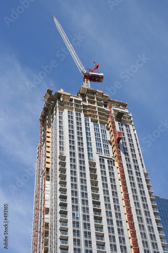 Canvas Print apartment building construction