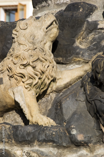 lion statue detail