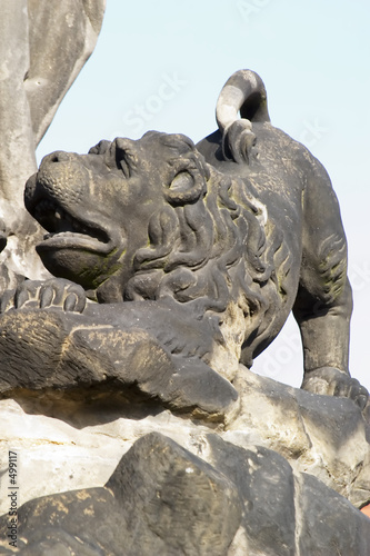 lion statue detail