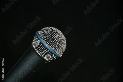 microphone isolated on black