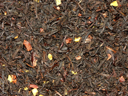 Des feuilles de thé sèchées