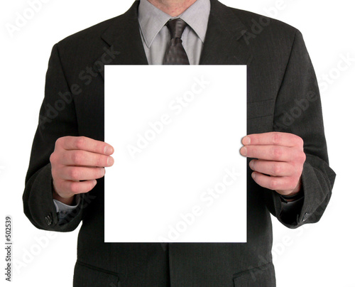 businessman presentation (blank)