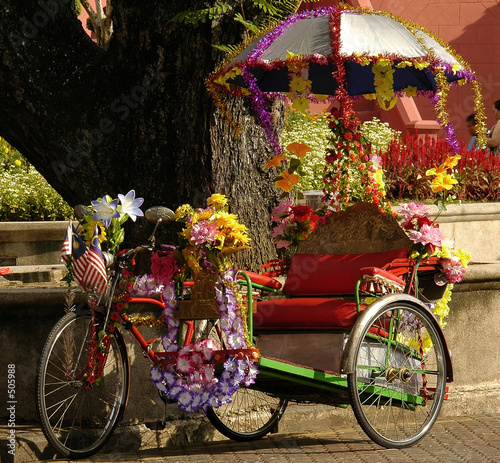 malaysia; malacca: rickshaw photo