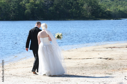 walking along the beach