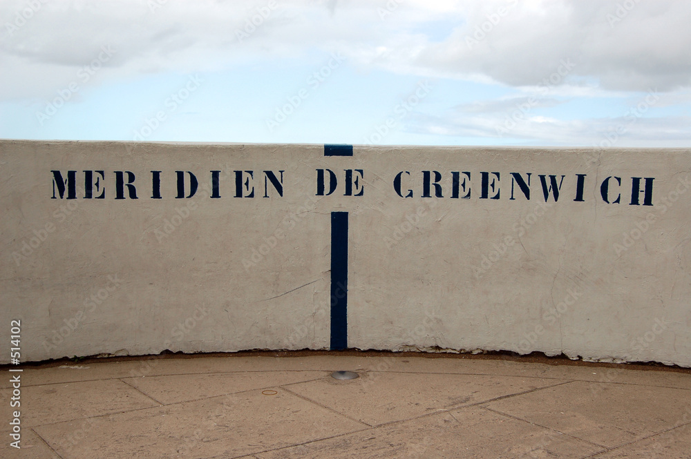 Εκτύπωση καμβά méridien de greenwich