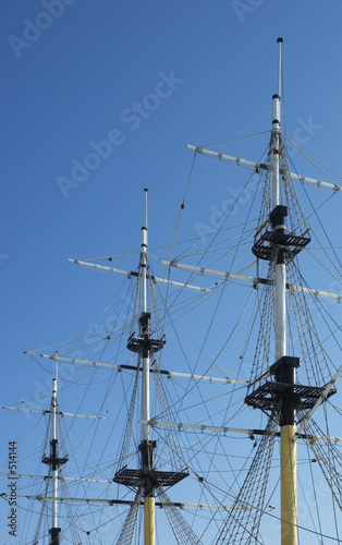 masts of frigate