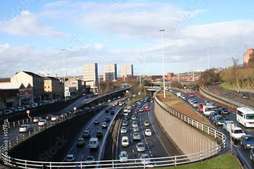 urban motorway at rush hour