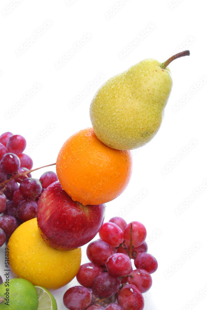 colorful fresh fruits totem colorful fresh fruits totem