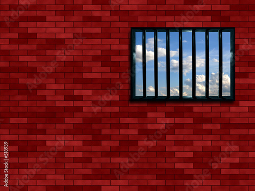 latticed prison window