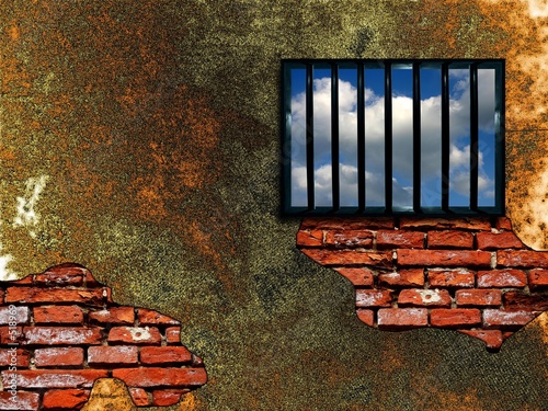 latticed prison window